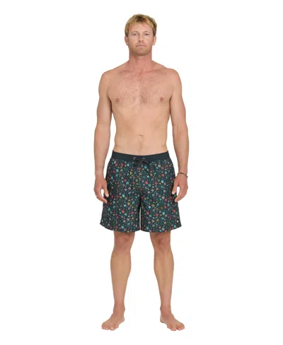 Quiksilver Men's Everyday Volley Ditsy Floral Swim Shorts In Green