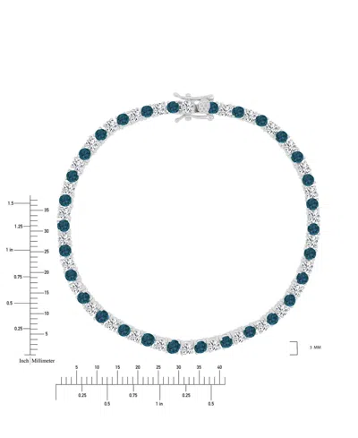 Macy's Round-cut Cubic Zirconia Bracelet In Sterling Silver In Metallic