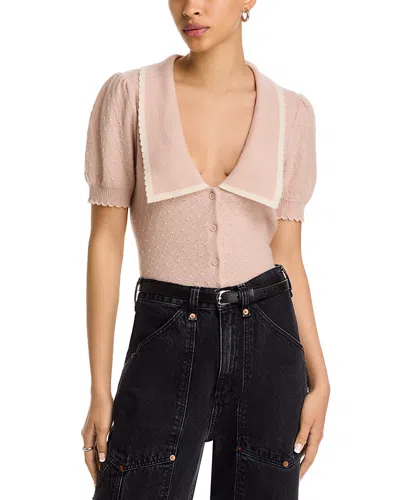 Frame The Sailor Cashmere Cardigan In Pink