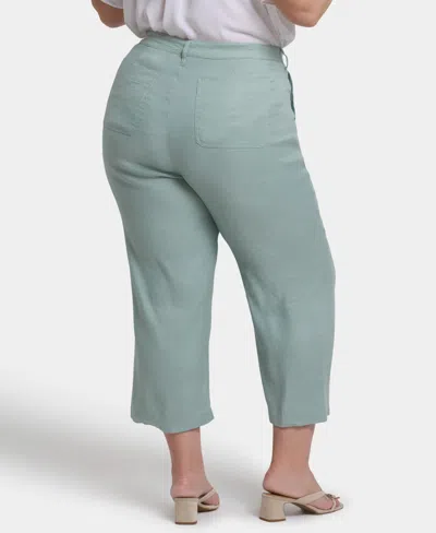 Nydj Wide Leg Capri Pants In Green