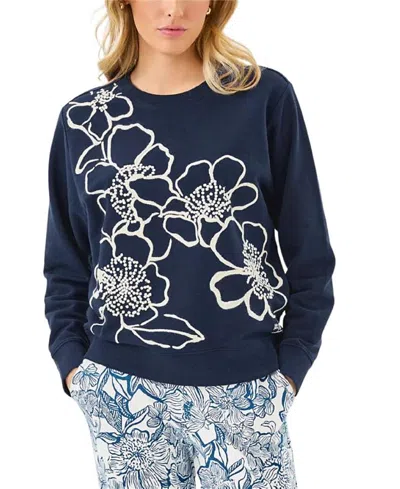Lilly Pulitzer Ballad Cotton Sweatshirt In Blue