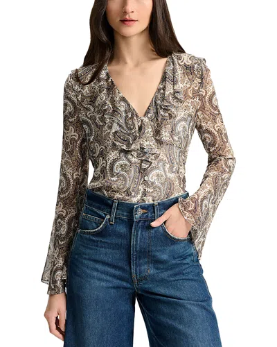 Veronica Beard Kyrie Ruffled Paisley-print Silk-georgette Blouse In Multi