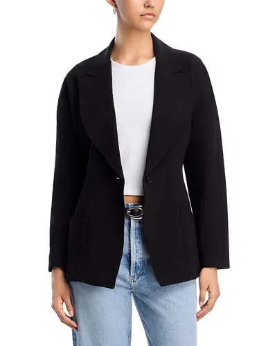 Staud Cole Woven Blazer In Black