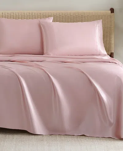 Jessica Simpson Silky Satin 4-pc. Sheet Set, King In Pink
