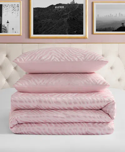 Juicy Couture Sparkle Zebra Jacquard 2-pc. Comforter Set, Twin/twin Xl In Pink