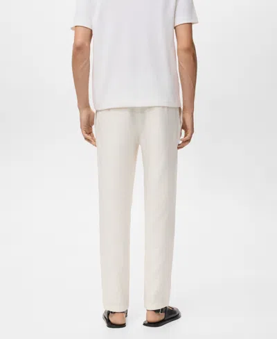 Mango Men's Straight-fit Pleated Pants In White