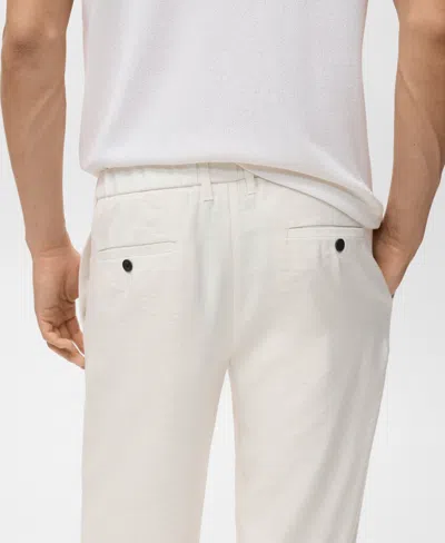 Mango Men's Straight-fit Pleated Pants In White
