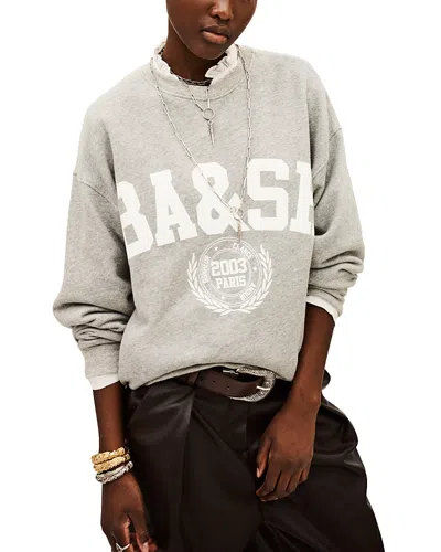 Ba&sh Logo-print Sweatshirt In Gray