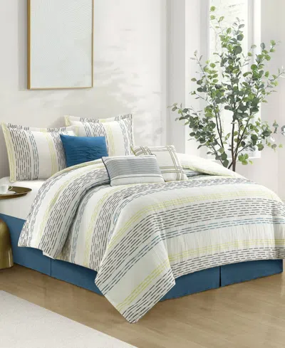 Stratford Park Merida Stripes 7-pc. Comforter Set, California King In Multi