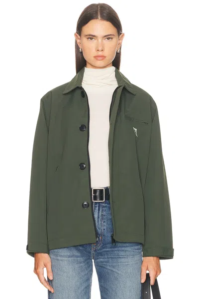 Carhartt Jacket Opuntia With Collared Design And Pockets In Green