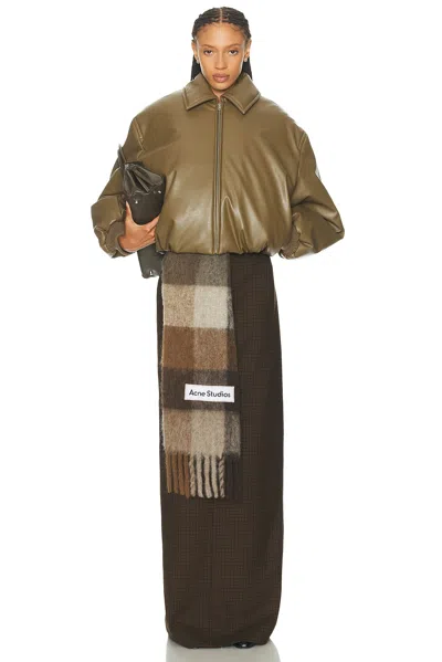 Acne Studios Wool Mohair Check Scarf Scarves And Foulards Multicolor In Multi