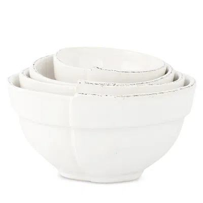 Vietri Lastra Assorted Prepping Bowls, Set Of 4 In White