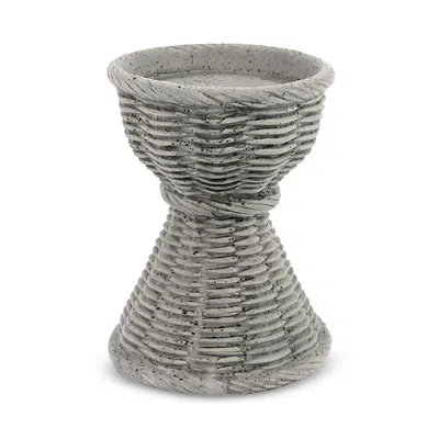 Vietri Casa Medium Candlestick Holder In Gray