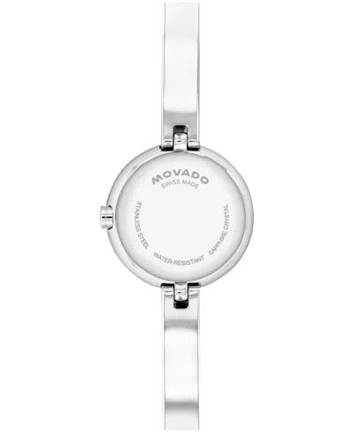 Movado Women's Museum Bangle Round Swiss Quartz Stainless Steel Watch, 21.50mm In Metallic