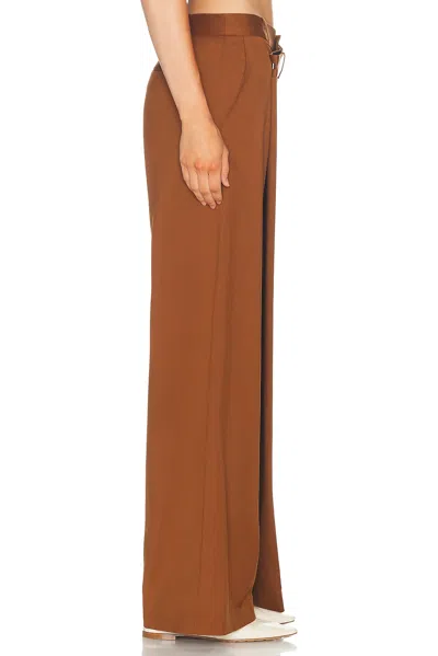 Monse Fold-over Front Trouser In Brown