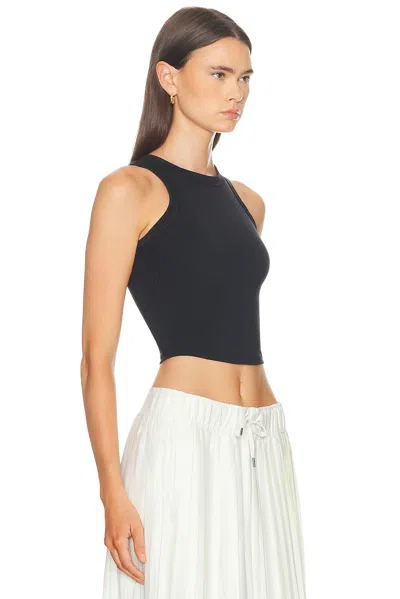 Nike One Fitted Dri-fit Cropped Tank Top In Black