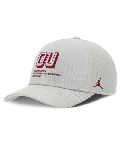 Jordan Men's Oklahoma On-field Primetime Rise  Brand College Adjustable Hat In Gray