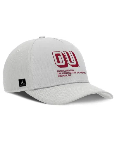 Jordan Men's Oklahoma On-field Primetime Rise  Brand College Adjustable Hat In Gray