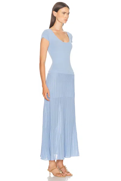 Solid & Striped The Bridget Knit Maxi Dress In Blue