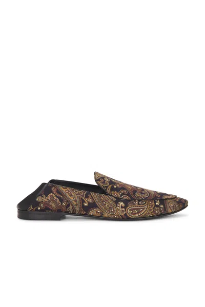 Saint Laurent Logo Leather Sandal In Black