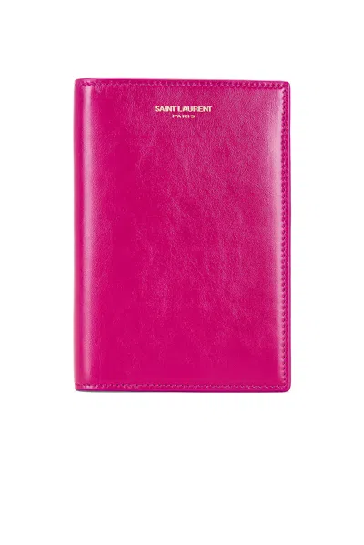 Saint Laurent Passport Case In Pink