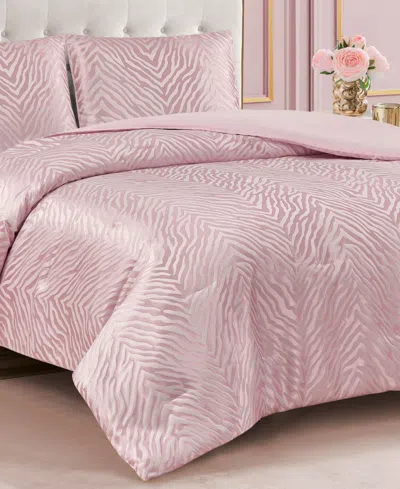 Juicy Couture Sparkle Zebra Jacquard 2-pc. Comforter Set, Twin/twin Xl In Pink