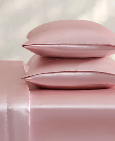 Jessica Simpson Silky Satin 4-pc. Sheet Set, King In Pink