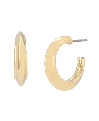 Steve Madden Rhodium Boho Chubby Hoop Earrings In Gold