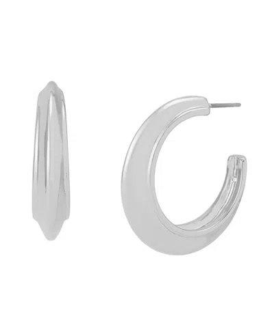 Steve Madden Gold Boho Chubby Hoop Earrings In Silver