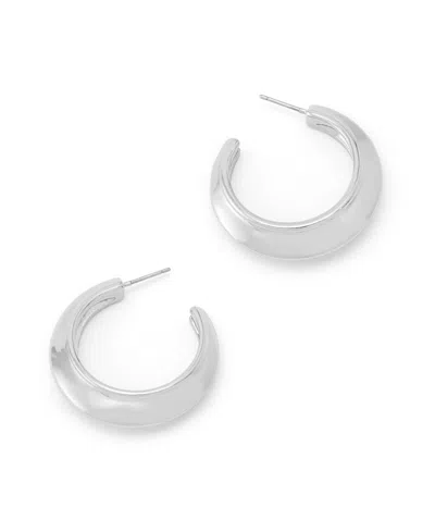 Steve Madden Gold Boho Chubby Hoop Earrings In Silver