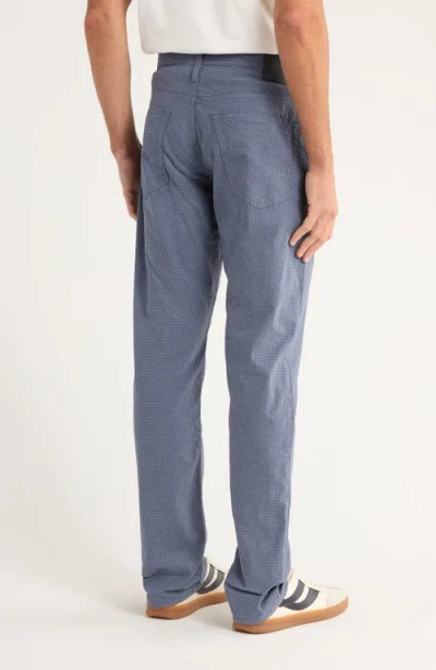 Ag Everett Microcheck Slim Fit Pants In Blue