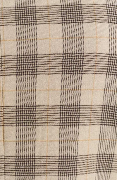 Savile Row Co Camel Glen Plaid Blazer In Brown