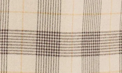 Savile Row Co Camel Glen Plaid Blazer In Brown