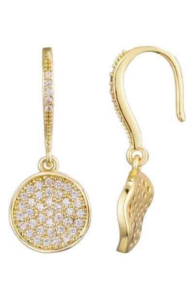 Adornia Cubic Zirconia Pebble Wavy Drop Earrings In Gold