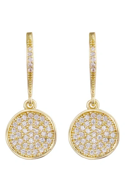 Adornia Cubic Zirconia Pebble Wavy Drop Earrings In Gold