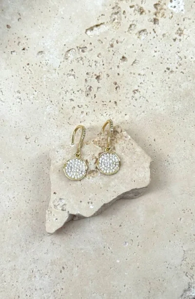 Adornia Cubic Zirconia Pebble Wavy Drop Earrings In Gold
