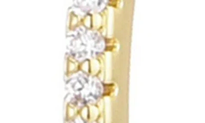 Adornia 14k Gold Plated Infinity Cz And Plain Hoop Earring Set In Gold