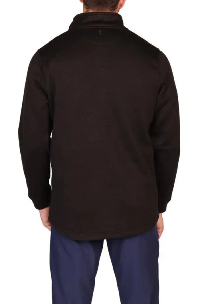Tailorbyrd Snap Placket Knit Pullover In Black