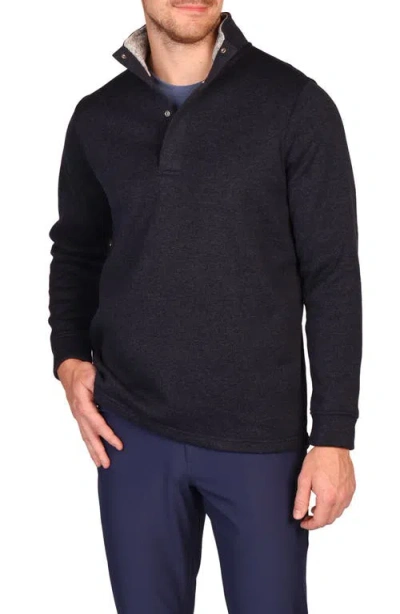 Tailorbyrd Snap Placket Knit Pullover In Blue