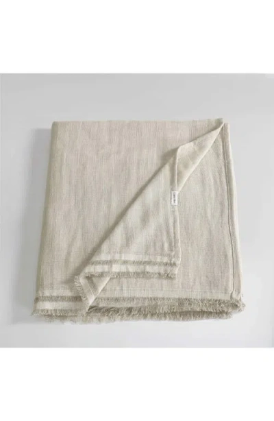 Calvin Klein Fine Weave Throw, 70" X 60" In Neutral