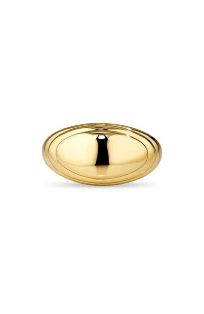 Devata Contour Line Dome Ring In Gold