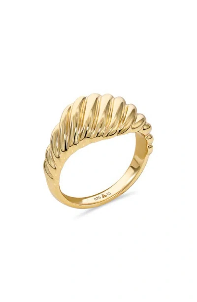 Devata Tapered Rope Band Ring In Gold
