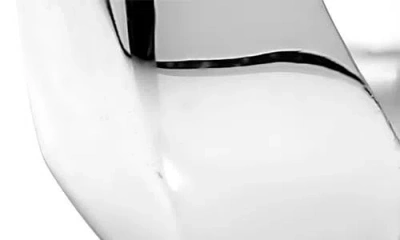 Devata Beveled Curve Hoop Earrings In Metallic