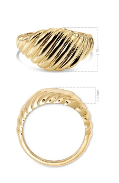 Devata Tapered Rope Band Ring In Gold