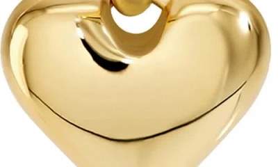 Devata Sweet Heart Huggie Hoop Earrings In Gold