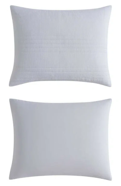 Vera Wang Seersucker Stripe Quilt & Sham Set In Blue