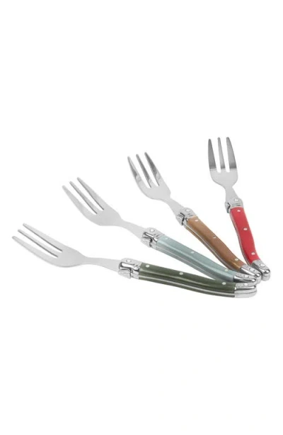 French Home Laguiole 4-piece Cake Fork Set In Multi
