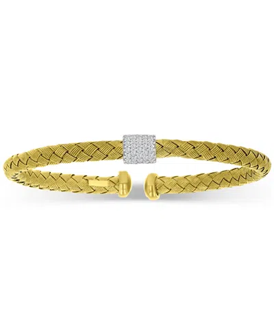 Macy's Cubic Zirconia Bangle Bracelet In 18" In Gold
