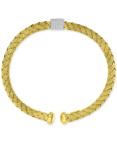 Macy's Cubic Zirconia Bangle Bracelet In 18" In Gold