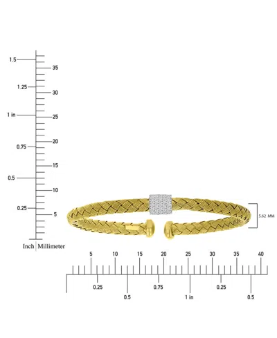 Macy's Cubic Zirconia Bangle Bracelet In 18" In Gold